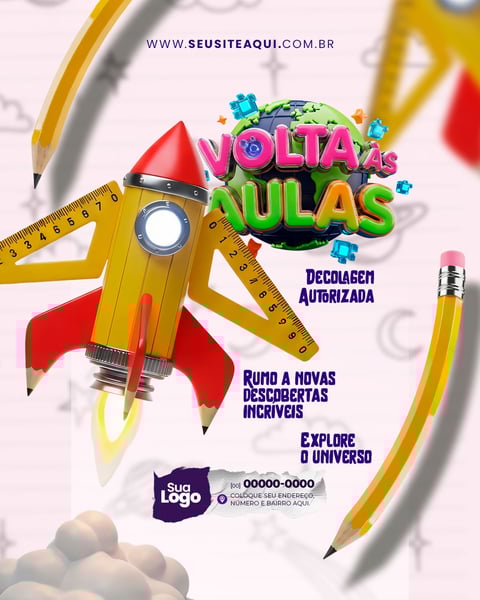 FEED ESCOLA VOLTA AS AULAS SOCIAL MEDIA PSD EDITÁVEL 6