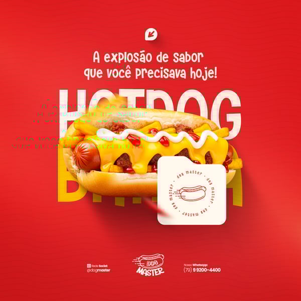 HOT DOG CARDÁPIO LANCHE CACHORRO QUENTE PROMOÇÃO HAMBURGUERIA LANCHONETE PSD EDITÁVEL