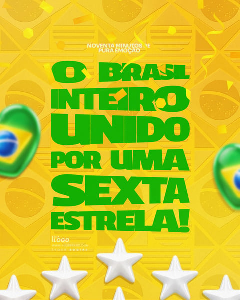 COPA DO MUNDO FUTEBOL RUMO AO HEXA BRASIL PSD EDITÁVEL 5