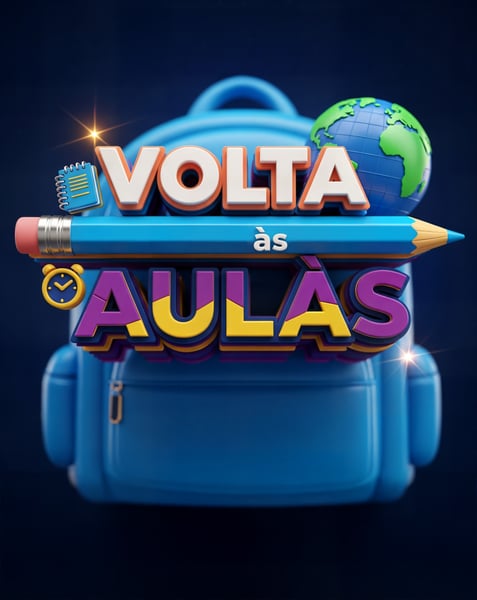 SELO 3D PARA CAMPANHA PUBLICITARIA PARA ESCOLAS, VOLTA AS AULAS-14