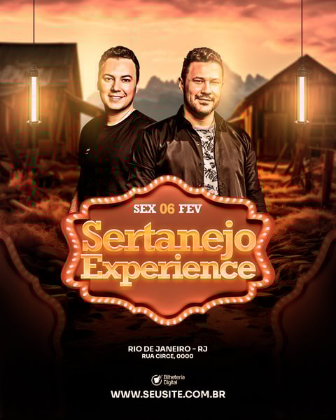 FLYER EVENTO SHOW SERTANEJO EXPERIENCE JOÃO BOSCO E VINÍCIUS PSD FEED 86