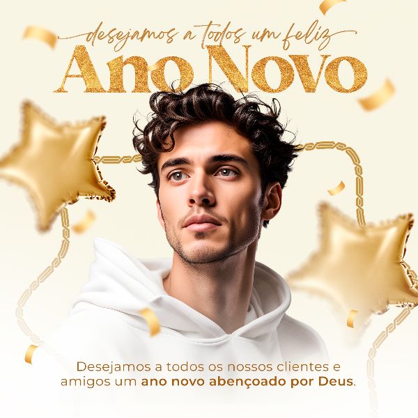 SOCIAL MEDIA - ANO NOVO FELIZ 2024 - NEW YEAR HAPPY 2024 - 05 FEED QUADRADO