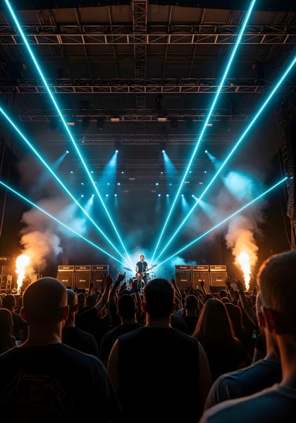 SHOW COM LUZES PALCO DE EVENTOS DE ROCK 01