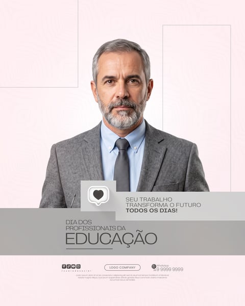 DIA NACIONAL DOS PROFISSIONAIS DA EDUCAÇÃO BANNER SOCIAL MEDIA PSD EDITÁVEL 2