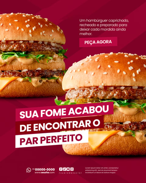 HAMBURGUERIA SOCIAL MEDIA PSD EDITÁVEL 2