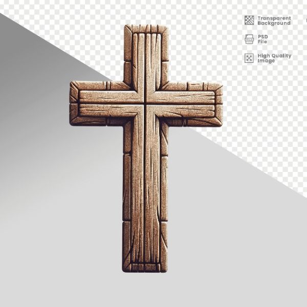 CRUZ DE MADEIRA - ELEMENTO 3D PARA COMPOSIÇÃO