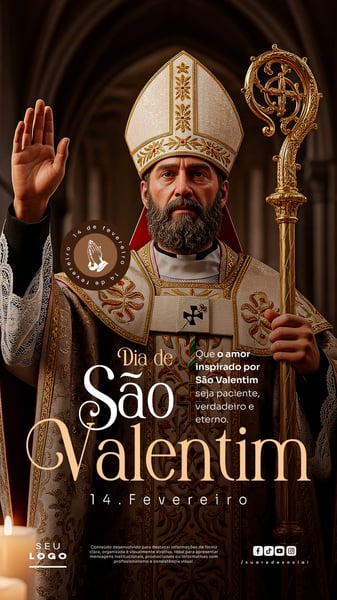 DIA DE SÃO VALENTIM 14 DE FEVEREIRO STORY SOCIAL MEDIA PSD EDITÁVEL 1