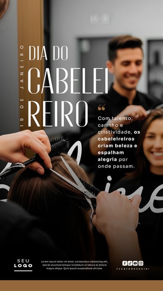 DIA DO CABELEIREIRO 19 DE JANEIRO STORY SOCIAL MEDIA PSD EDITÁVEL 4