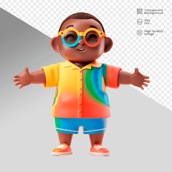 MASCOTE 3D PERSONAGEM PARA COMPOSIÇÃO