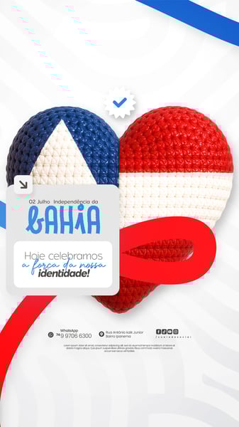 02 DE JULHO - DIA DA INDEPENDÊNCIA DA BAHIA SOCIAL MEDIA PSD EDITÁVEL