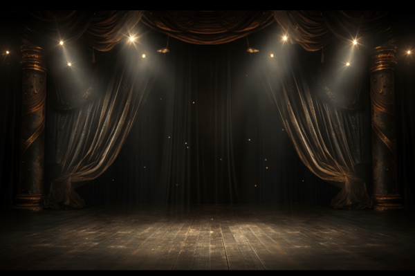 BACKGROUND COM LUZES E LED PALCO SHOW EVENTO PARA COMPOSIÇÃO SOCIAL MEDIA PLANO DE FUNDO