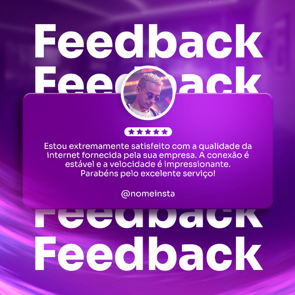PROVEDOR DE INTERNET SOCIAL MEDIA POST - FEEDBACK DE CLIENTE