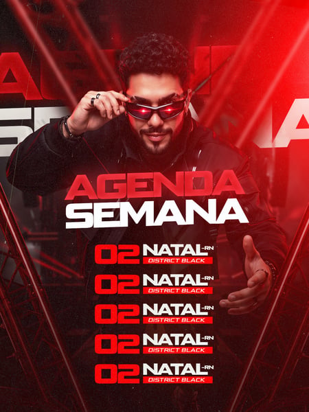 FLYER AGENDA SEMANA PSD EDITÁVEL