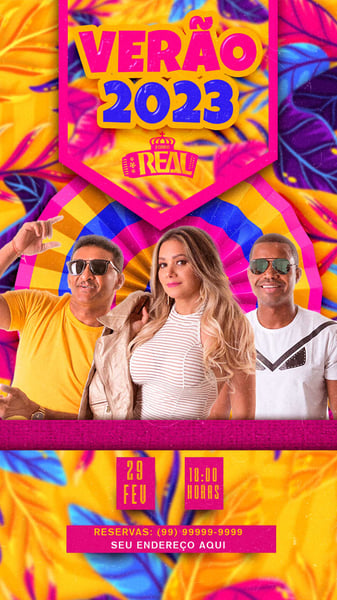 FLYER EVENTO CARNAVAL VERÃO REAL 2023 STORIES