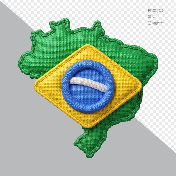 ELEMENTO 3D PARA COMPOSIÇÃO BRASIL PNG 012