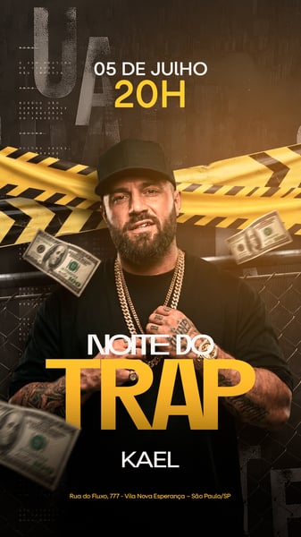 FLYER EVENTO DE SHOWS NOITE DO TRAP STORY 241