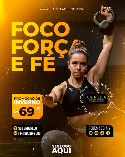 POST - ACADEMIA - FOCO, FORÇA E FÉ