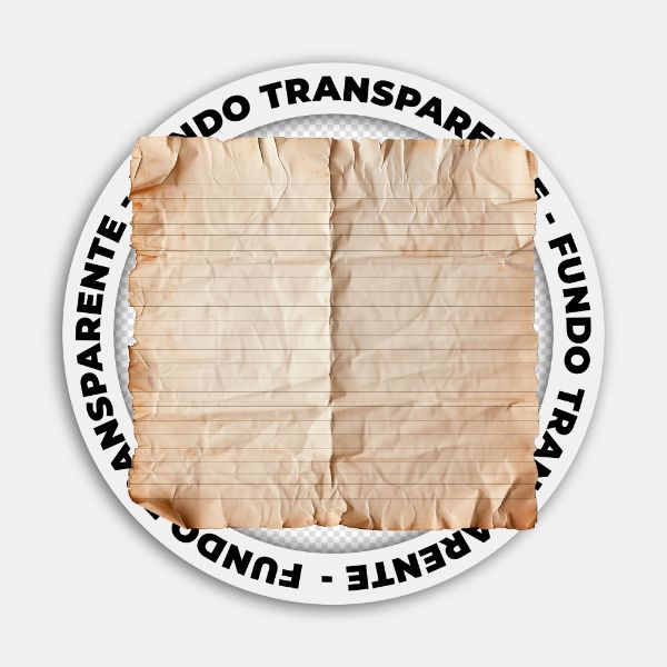 FOLHA AMASSADA | ANTIGA | IMAGEM SEM FUNDO