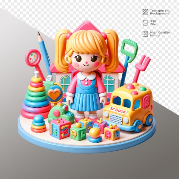 ELEMENTO PARA COMPOSIÇÃO MENINA NA ESCOLA