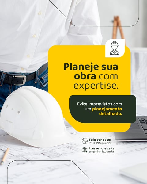 ENGENHARIA PLANEJAMENTO SOCIAL MEDIA FEED PSD EDITÁVEL