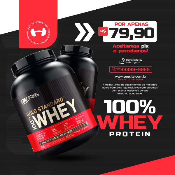 LOJA DE SUPLEMENTOS SOCIAL MEDIA INSTAGRAM WHEY PROTEIN OFERTA