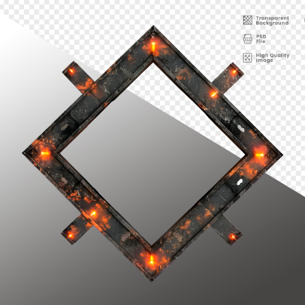 ELEMENTE DE FERRO COM LUZ - ELEMENTO 3D PARA COMPOSIÇÃO - IRON