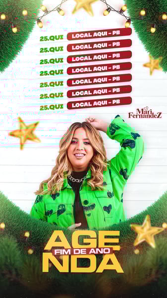 FLYER PSD EDITÁVEL AGENDA DE NATAL STORIES