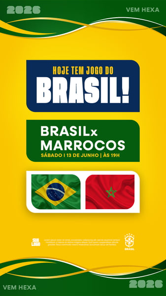 FLYER FUTEBOL BRASIL X MARROCOS PSD EDITÁVEL 1 ST Copia