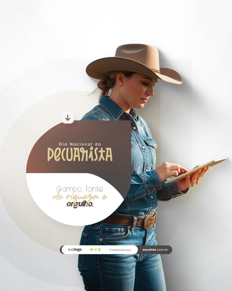15 DE JULHO - DIA NACIONAL DO PECUARISTA - FLYER SOCIAL MEDIA PSD EDITÁVEL