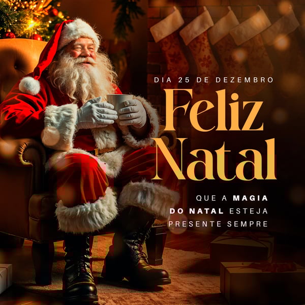 PIO NATAL FEED DIA 25 DE DEZEMBRO PSD EDITÁVEL