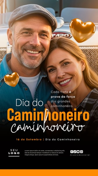 DIA DO CAMINHONEIRO 16 DE SETEMBRO SOCIAL MEDIA PSD EDITÁVEL STORY 18