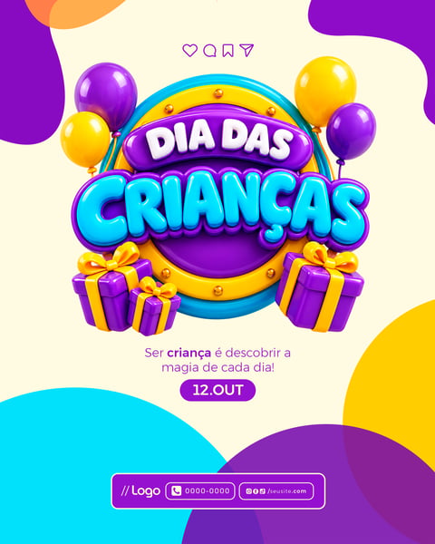 SOCIAL MEDIA DIA DAS CRIANÇAS PSD EDITÁVEL 6