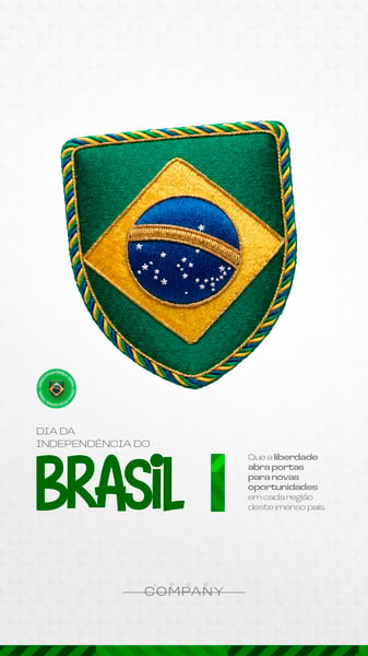 7 DE SETEMBRO INDEPENDÊNCIA BRASIL SOCIAL MEDIA FLYER PSD EDITÁVEL STORY