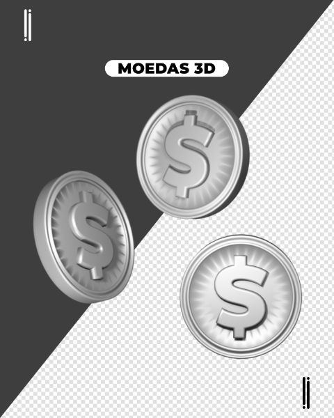 MOEDAS DE PRATA | ELEMENTOS 3D