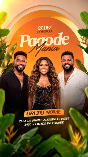 FLYER PAGODE MANIA VERSÃO PARA STORIES PSD TEMPLATE