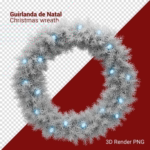 ILF GUIRLANDA DE NATAL 3D RENDER PNG PARA COMPOSIÇÃO (41)