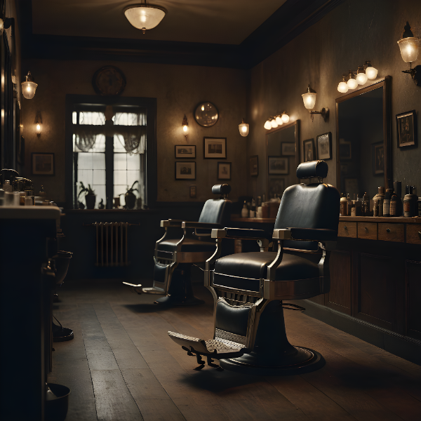 SALÃO DE BARBEARIA - BACKGROUND PARA COMPOSIÇÃO