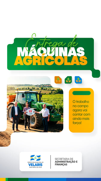 PREFEITURA INFORME COMUNICADO PAVIMENTAÇÃO PRAÇA SAÚDE CAMPO RURAL MÁQUINAS VAGAS AVISO PSD EDITÁVEL