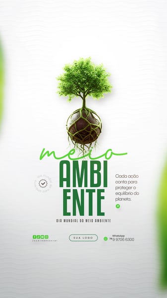 05 DE JUNHO - DIA MUNDIAL DO MEIO AMBIENTE SOCIAL MEDIA PSD EDITÁVEL