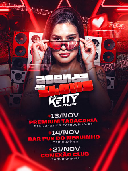 FLYER AGENDA DE SHOWS MC KEITY FEED
