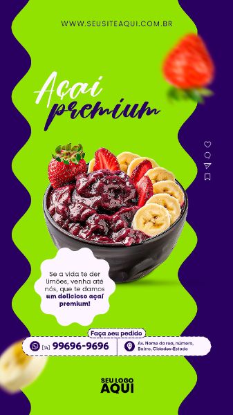 STORY - AÇAÍTERIA E SORVETERIA - SOCIAL MEDIA - PSD EDITÁVEL