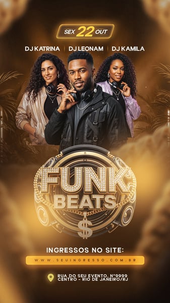 FLYER FUNK BEATS STORY PSD EDITÁVEL