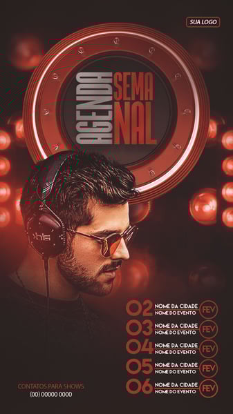 FLYER ARTISTA AGENDA DE SHOWS FEED