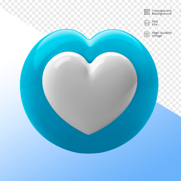 CORAÇÃO -  ELEMENTO 3D CORAÇÃO  PARA COMPOSIÇÃO