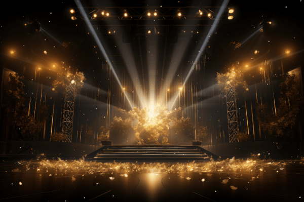 BACKGROUND COM LUZES E LED PALCO SHOW EVENTO PARA COMPOSIÇÃO SOCIAL MEDIA PLANO DE FUNDO