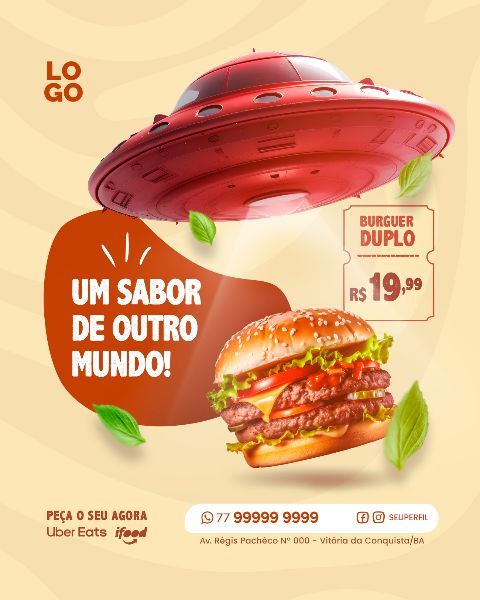 SOCIAL MEDIA FAST FOOD - HAMBURGUERIA HAMBÚRGUER | BURGER