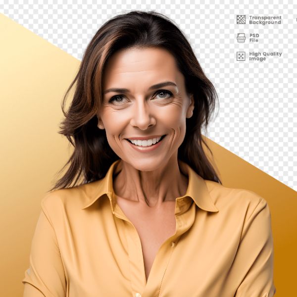 MULHER COM CAMISA AMARELA