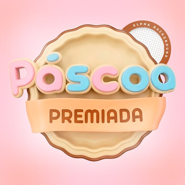 SELO 3D PARA COMPOSIÇÃO PÁSCOA PREMIADA 4