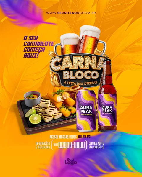 FEED BLOCO CARNAVAL SOCIAL MEDIA PSD EDITÁVEL 5