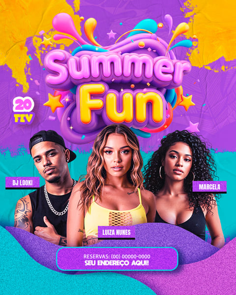 FLYER PARA EVENTOS SUMMER FUN FEED